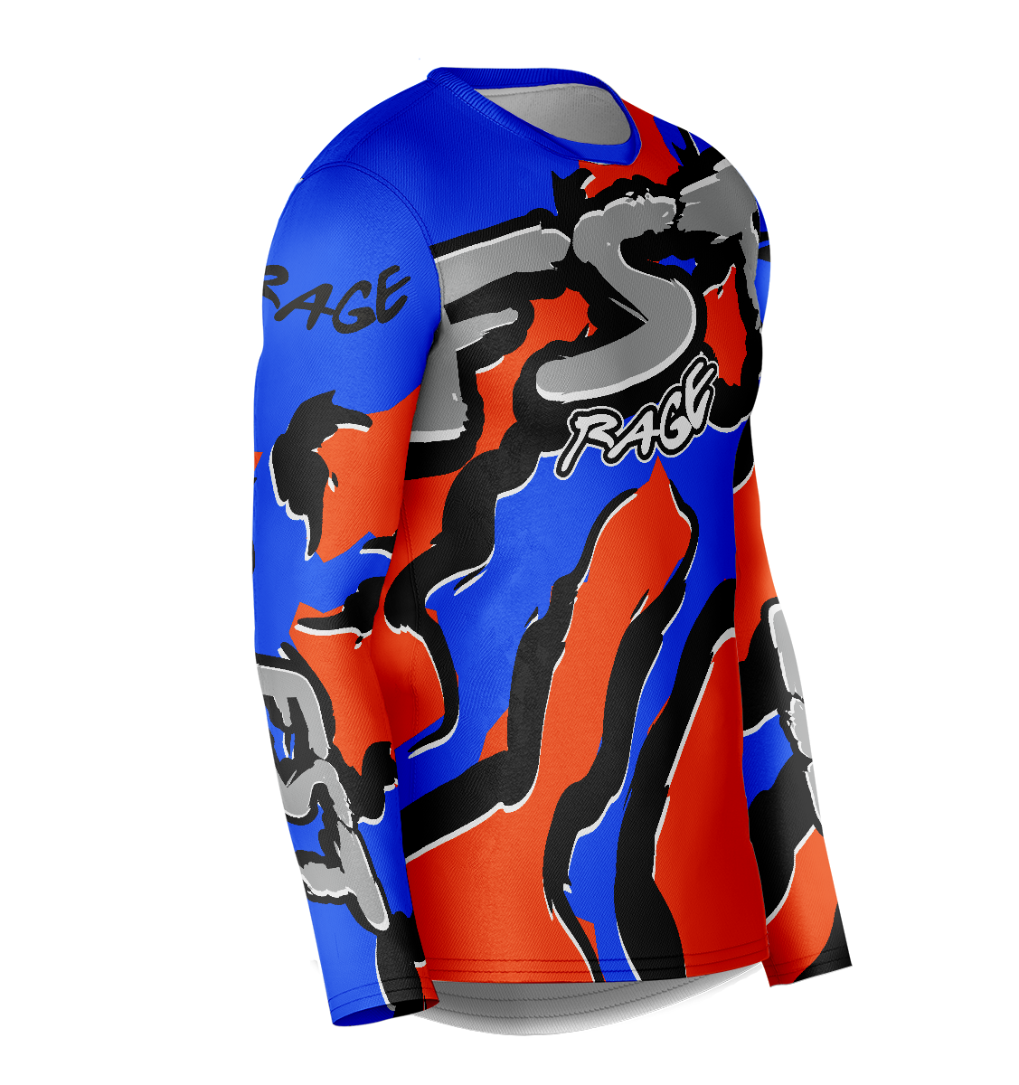 Rage Blue/Orange Motocross Jersey