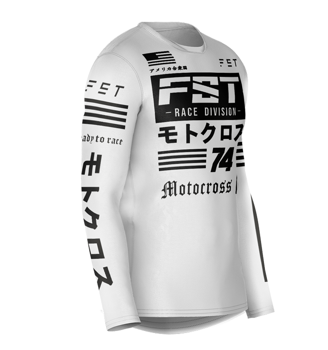 MX jersey slim fit JPNUSA white