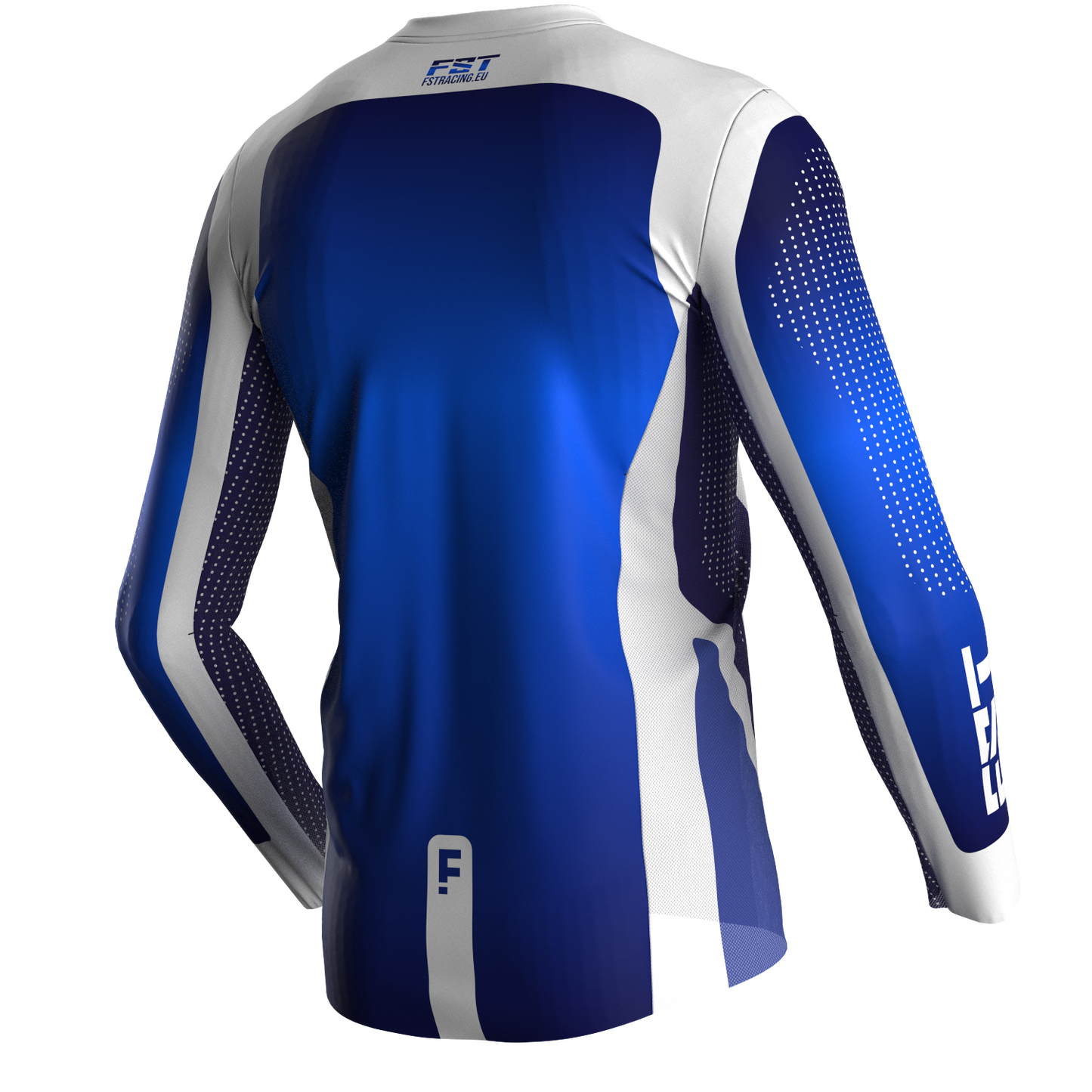Motocross jersey PRO Blue/White - with mesh in sides