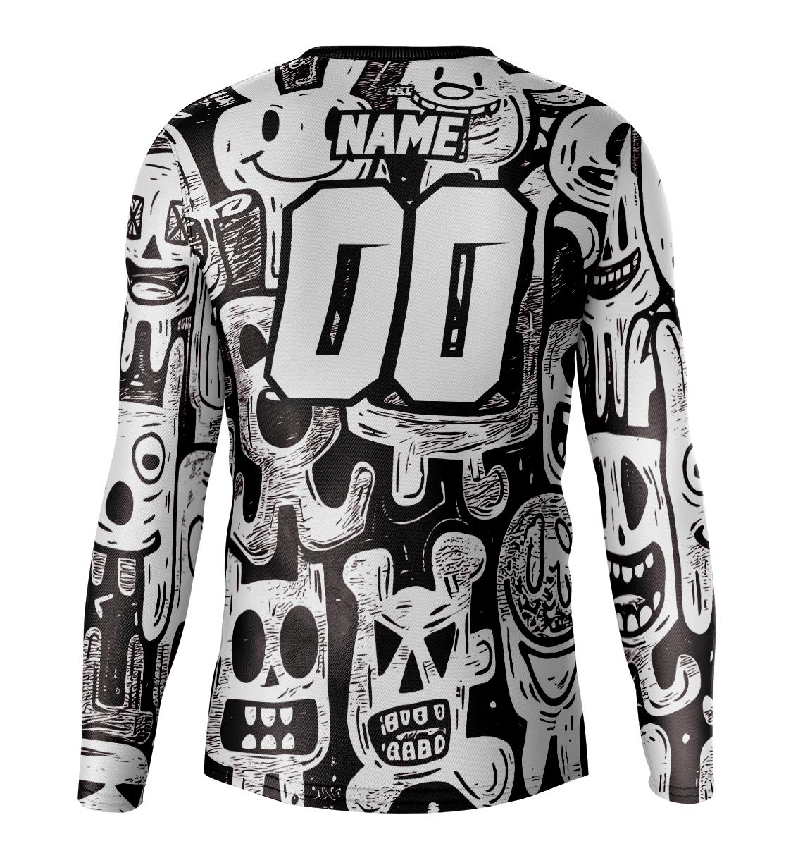 Fresh Black/White Pattern Motocross Jersey