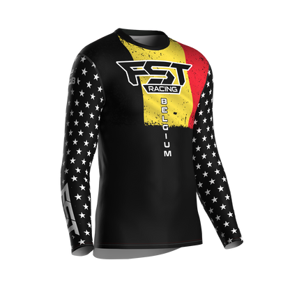 MX jersey slim fit BELGIUM white