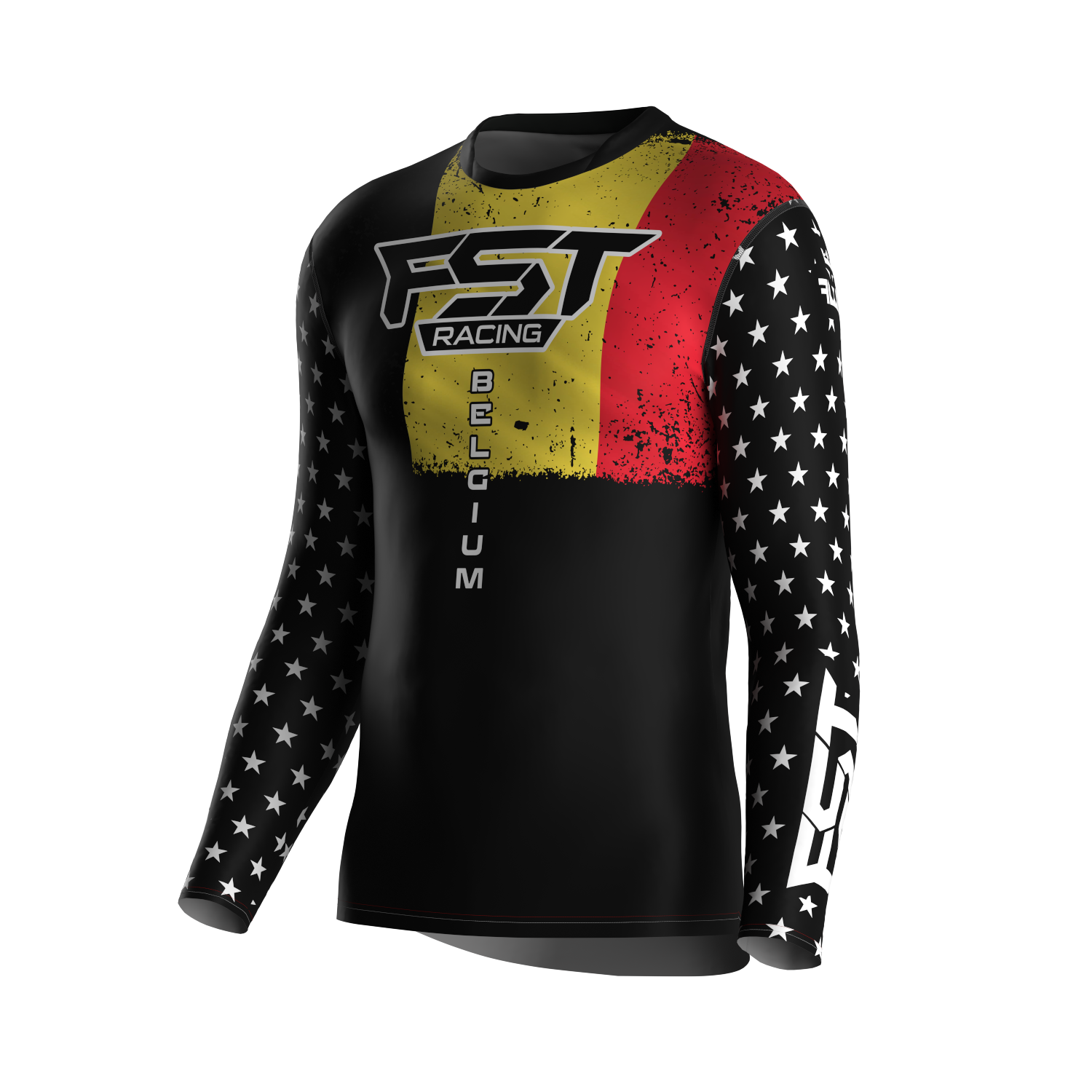 MX jersey slim fit BELGIUM white