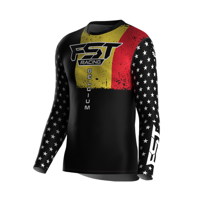 MX jersey slim fit BELGIUM white