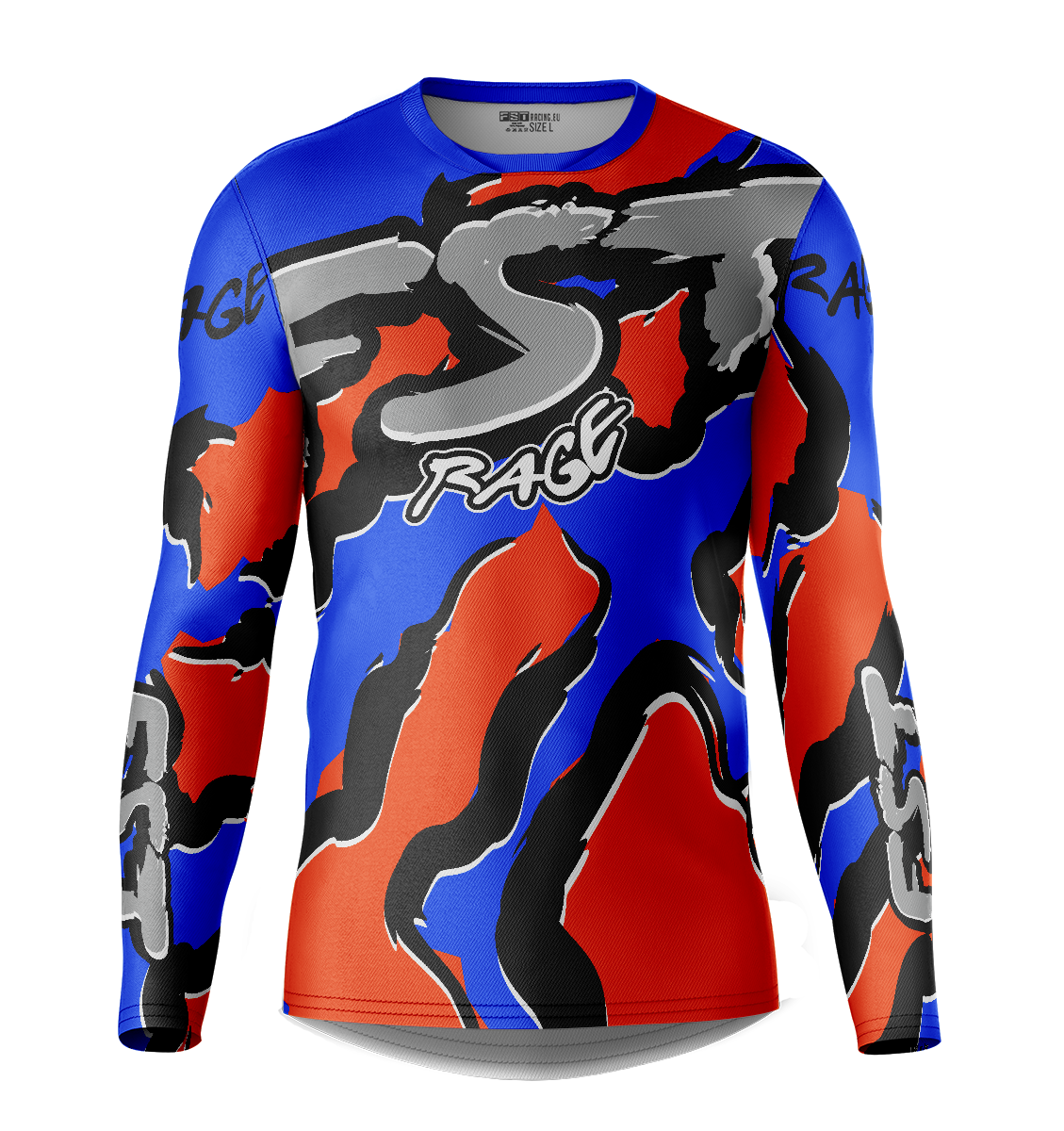 Rage Blue/Orange Motocross Jersey