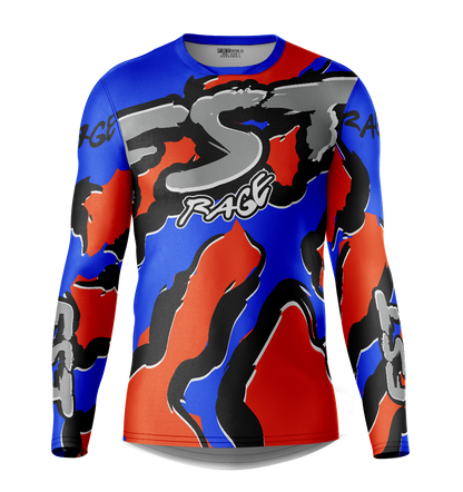 Rage Blue/Orange Motocross Jersey