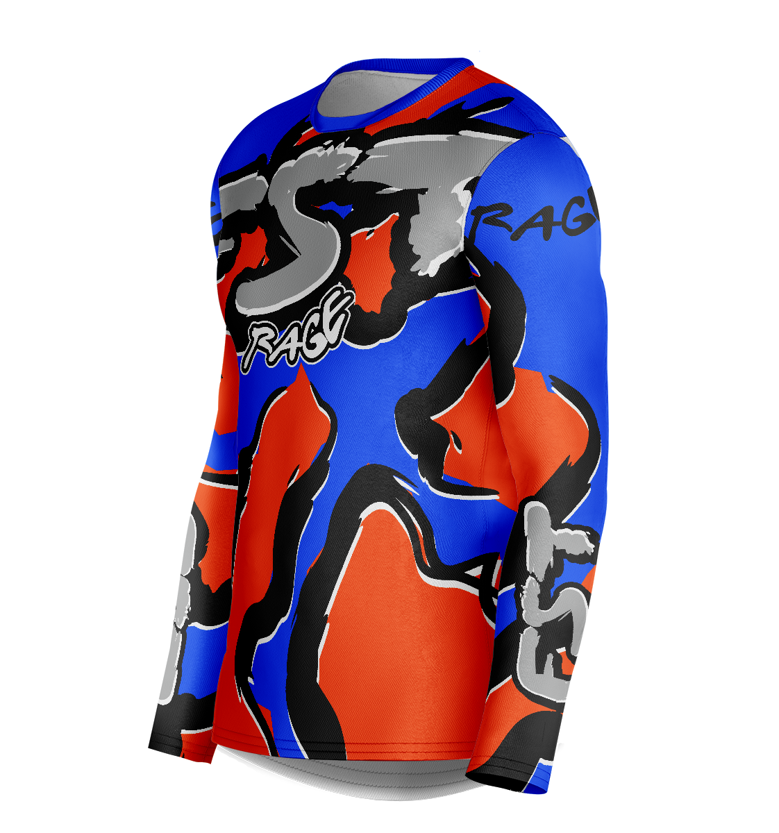 Rage Blue/Orange Motocross Jersey