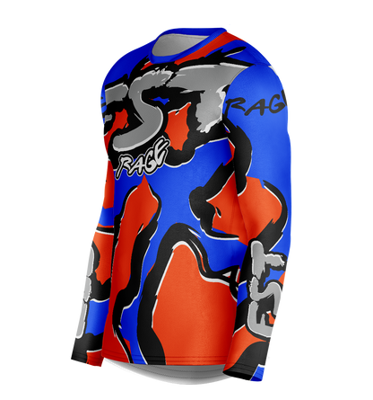 Rage Blue/Orange Motocross Jersey