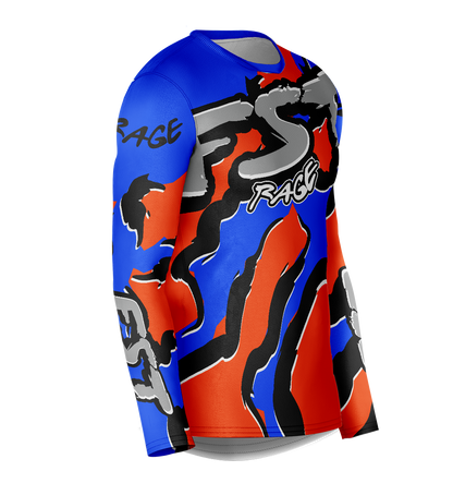 Rage Blue/Orange Motocross Jersey