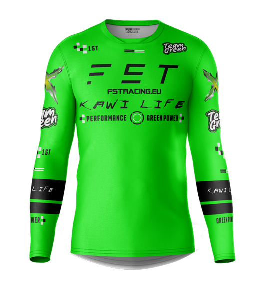 MX jersey slim fit KAWI green