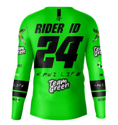 MX jersey slim fit KAWI green