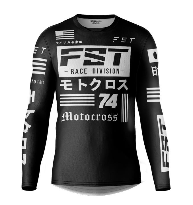 MX jersey slim fit JPNUSA black