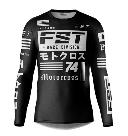MX jersey slim fit JPNUSA black
