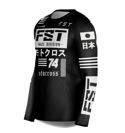 MX jersey slim fit JPNUSA black