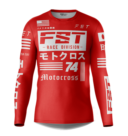 MX jersey slim fit JPNUSA red