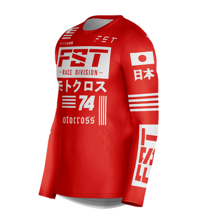 MX jersey slim fit JPNUSA red
