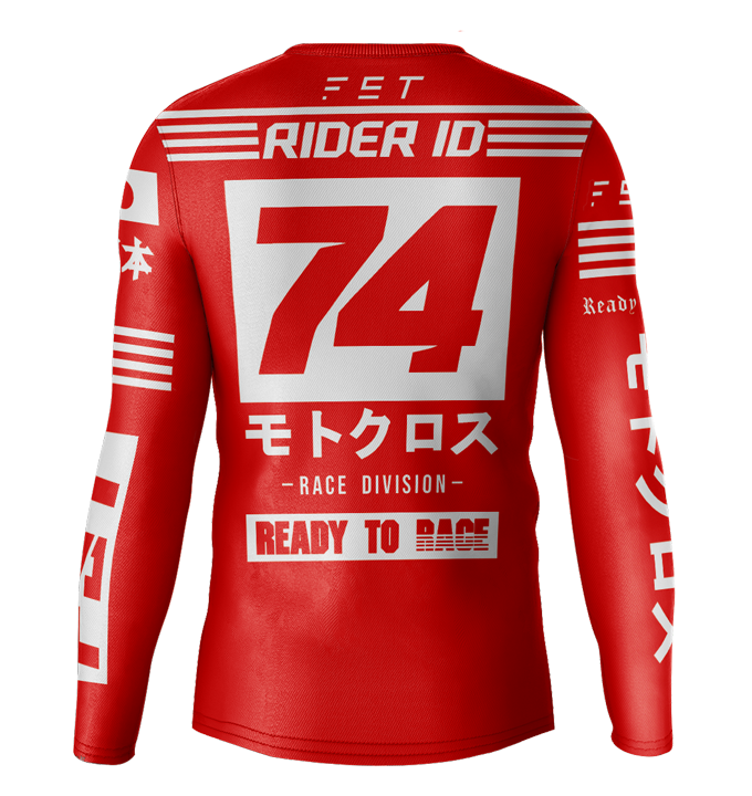 MX jersey slim fit JPNUSA red