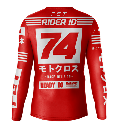MX jersey slim fit JPNUSA red