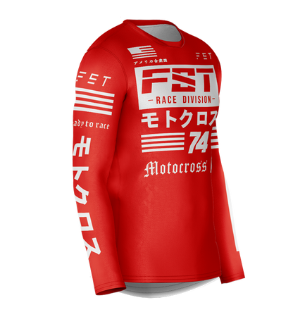 MX jersey slim fit JPNUSA red