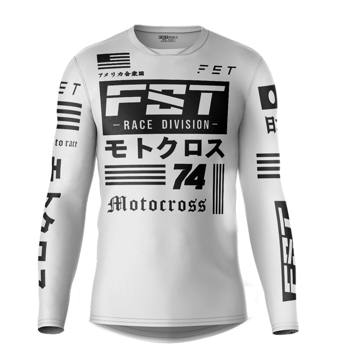MX jersey slim fit JPNUSA white