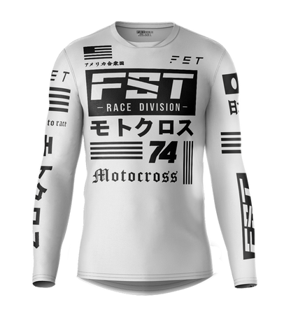MX jersey slim fit JPNUSA white