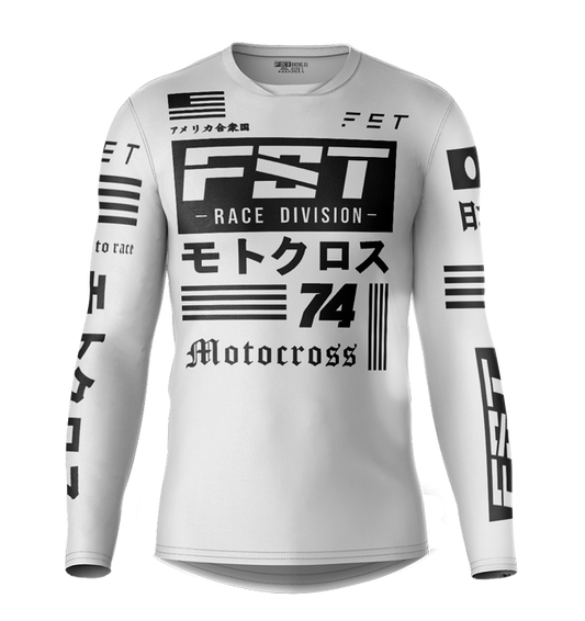MX jersey slim fit JPNUSA white