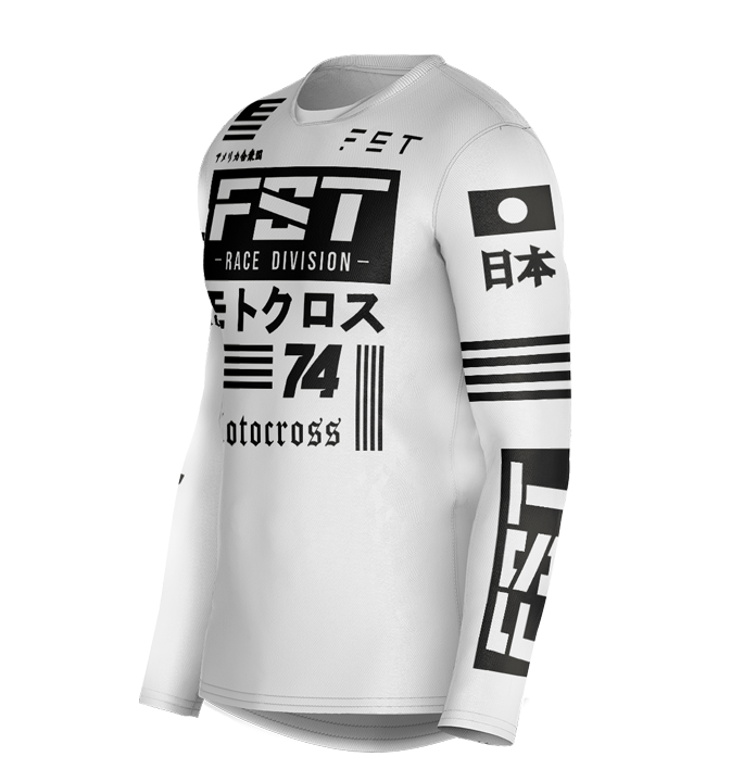 MX jersey slim fit JPNUSA white