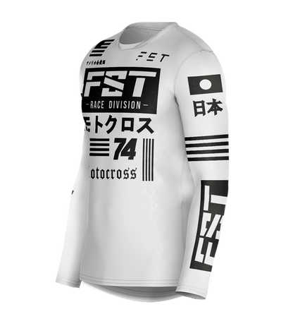 MX jersey slim fit JPNUSA white