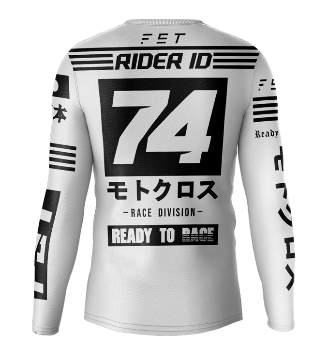 MX jersey slim fit JPNUSA white