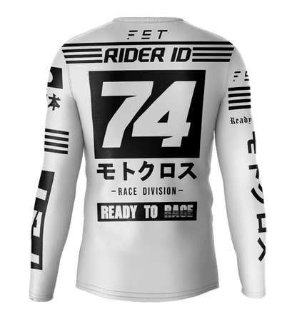 MX jersey slim fit JPNUSA white