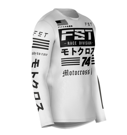 MX jersey slim fit JPNUSA white