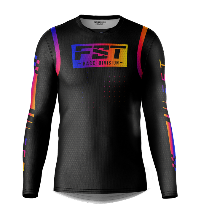 MX jersey slim fit RACER black hameleon