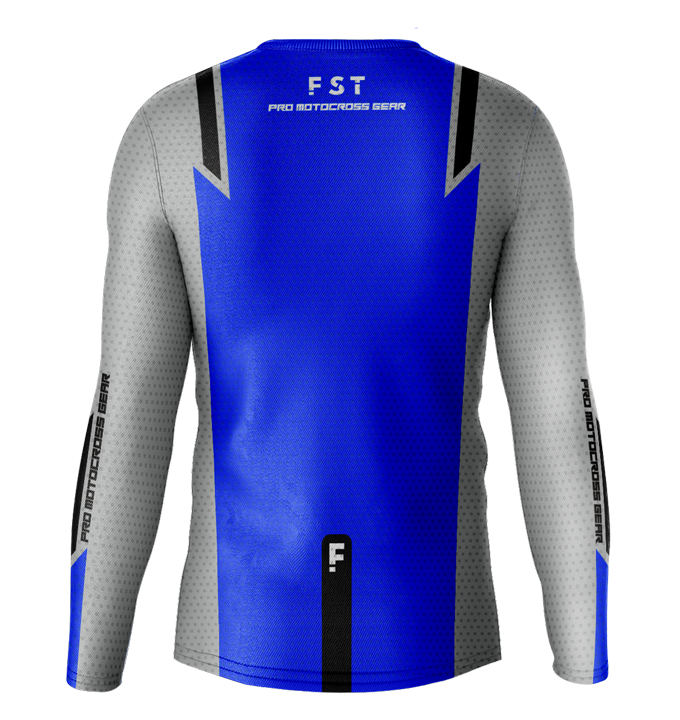 MX jersey slim fit RACER blue gray
