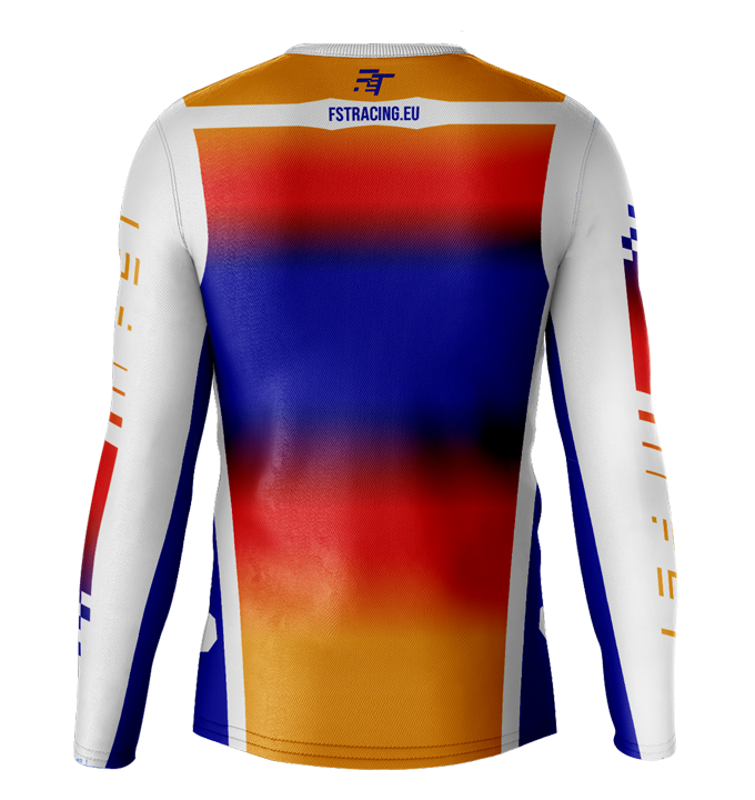 MX jersey slim fit RACER orange blue cross