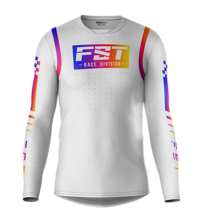 MX jersey slim fit RACER white hameleon