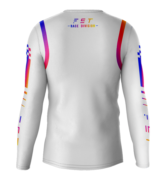 MX jersey slim fit RACER white hameleon