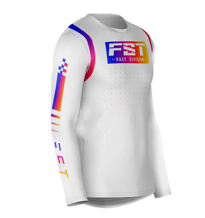 MX jersey slim fit RACER white hameleon