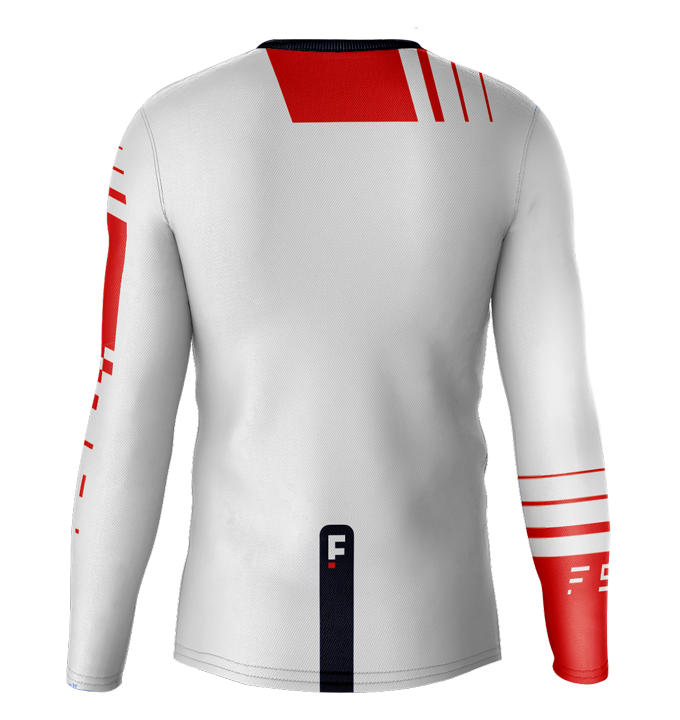 MX jersey slim fit STRIPER NAVY White