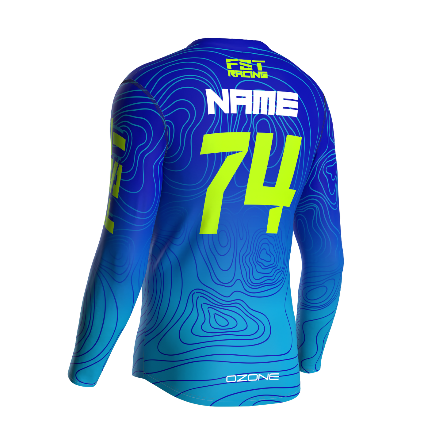 MX jersey slim fit Natureset blue