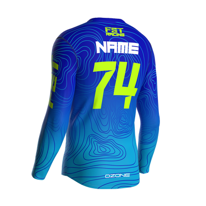 MX jersey slim fit Natureset blue