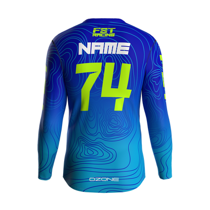 MX jersey slim fit Natureset blue