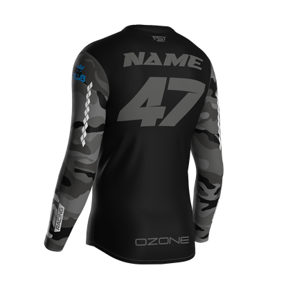 MX jersey slim fit ARMY grey