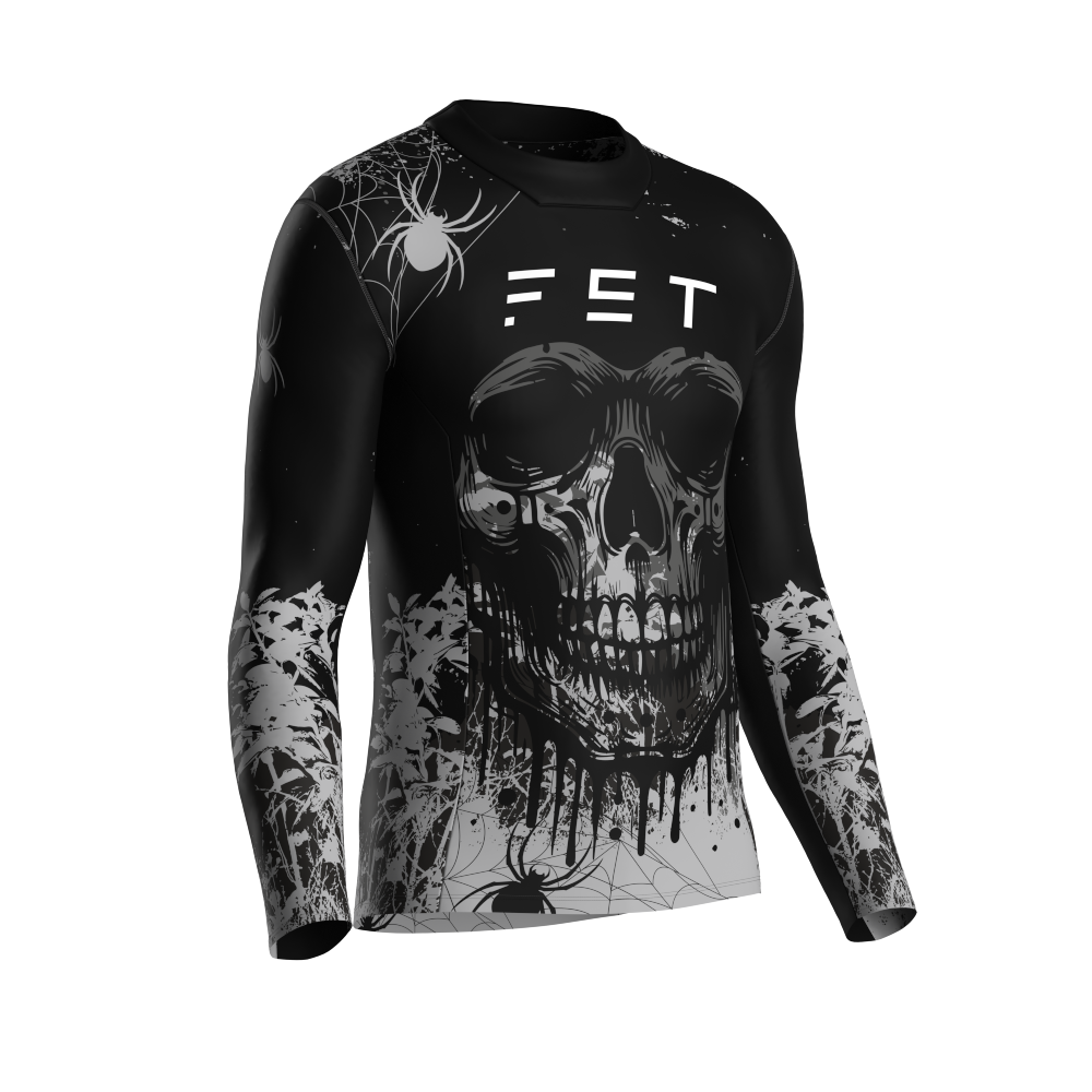 HALLOWEEN SEASON MX JERSEY GRAY - CUSTOM ID