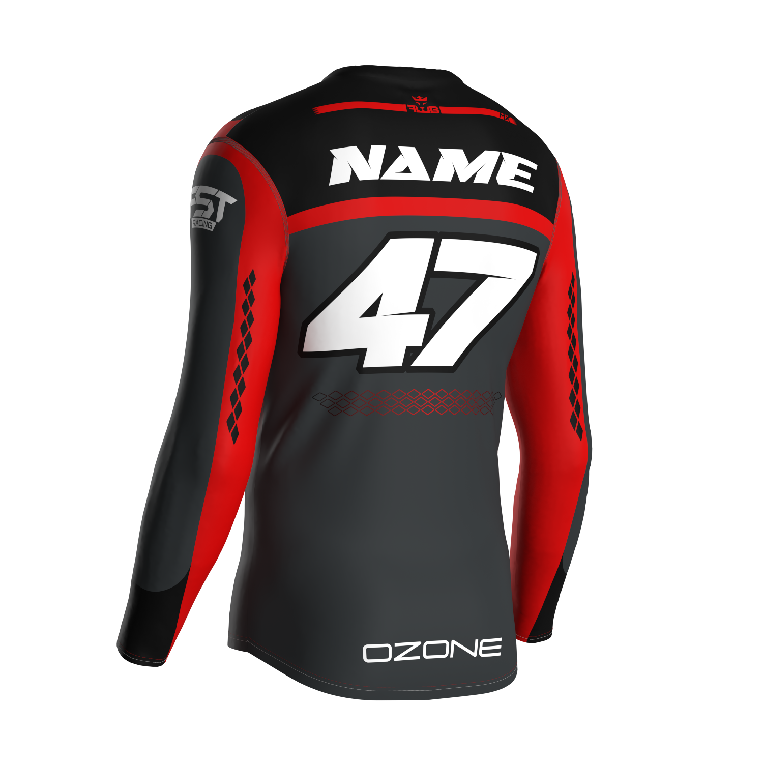 MX jersey slim fit OZONE red pattern