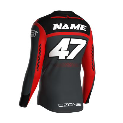 MX jersey slim fit OZONE red pattern