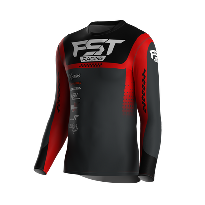MX jersey slim fit OZONE red pattern