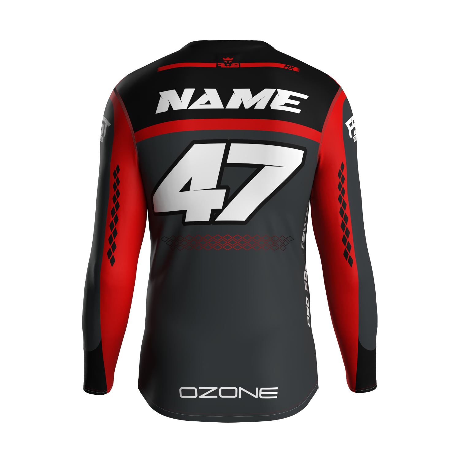 MX jersey slim fit OZONE red pattern