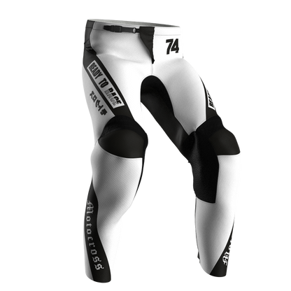 NEW! Motocross Pants - Hero White/Black, Custom ID