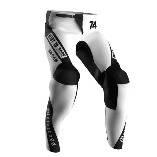 NEW! Motocross Pants - Hero White/Black, Custom ID