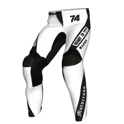 NEW! Motocross Pants - Hero White/Black, Custom ID