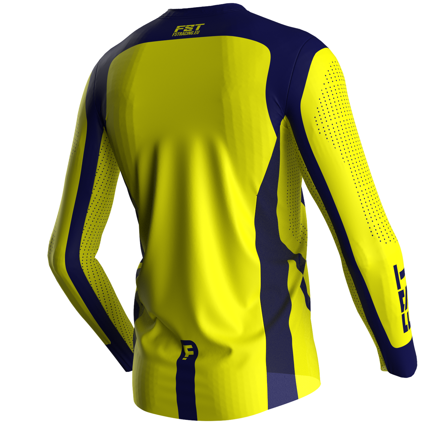 Motocross jersey PRO Yellow - with mesh in sides